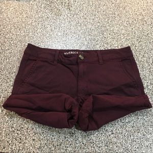 American Eagle maroon shorts